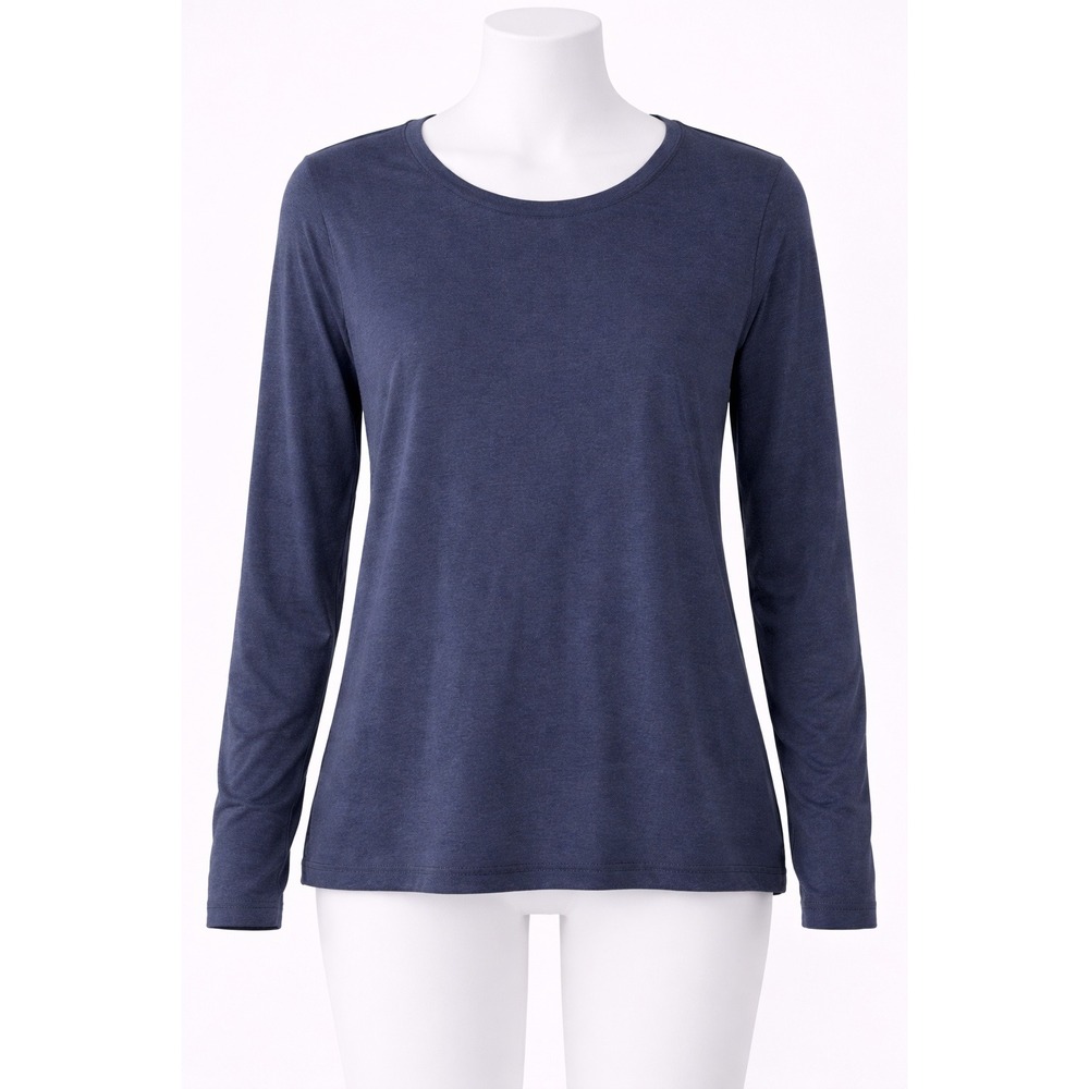 Athleta Womens Navy Blue Long Sleeve Thumbhole Athletic Top Size M